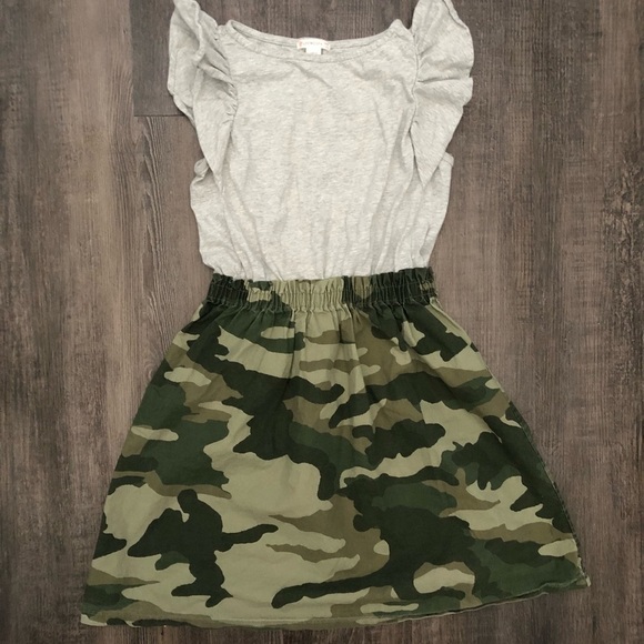 Crewcuts gray and camo dress. Size 10. - Picture 1 of 5